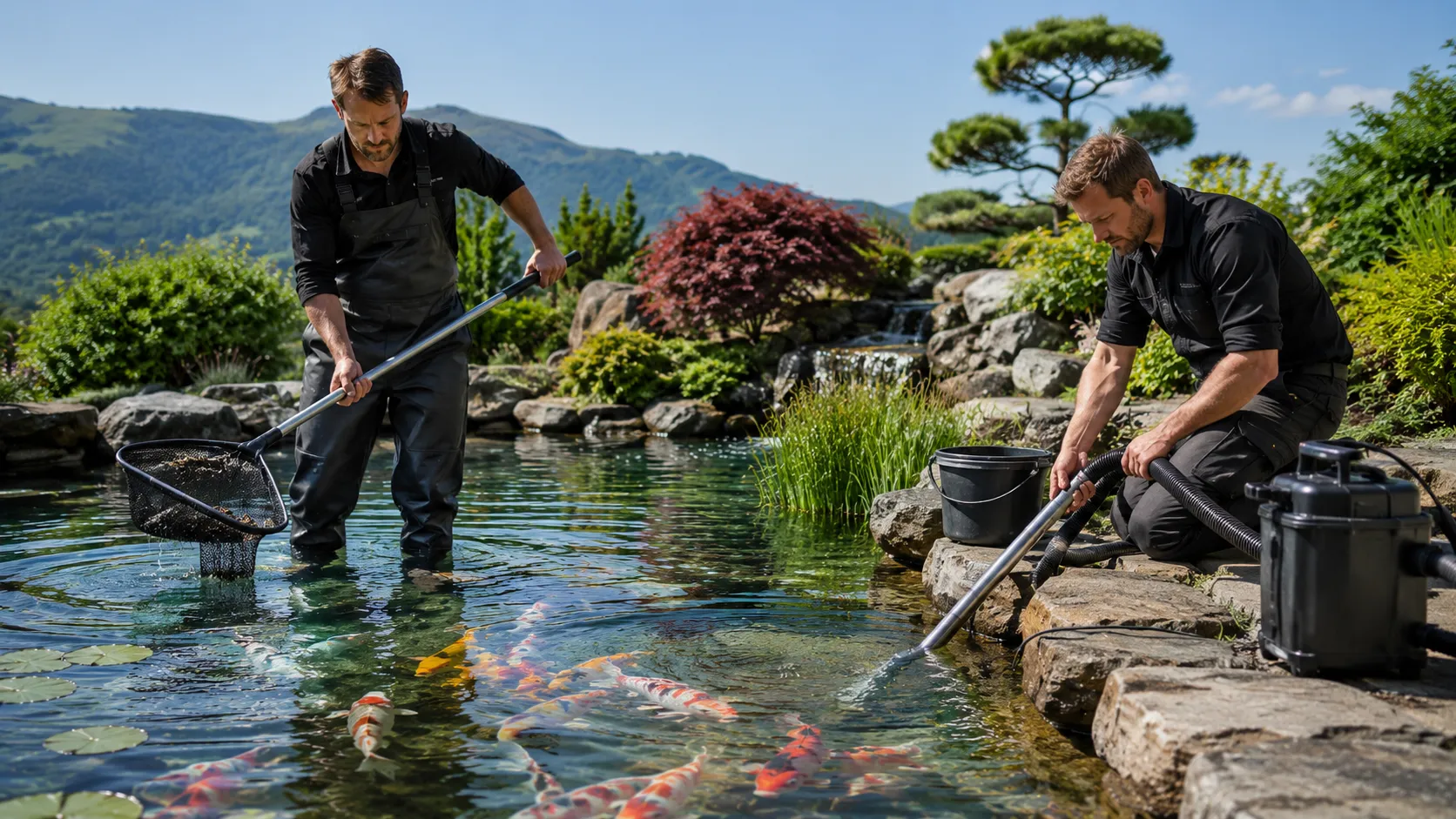 Full pond cleaning service